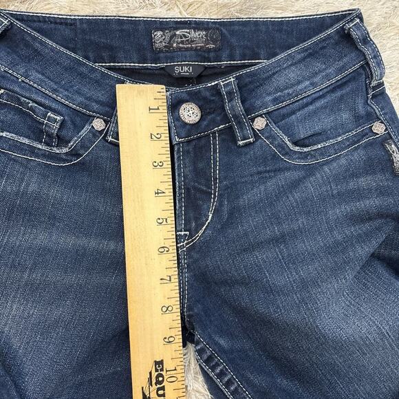 Silver Jeans Suki Surplus Bootcut Dark Blue Denim 28 x 29 Jeans Western - Picture 8 of 13